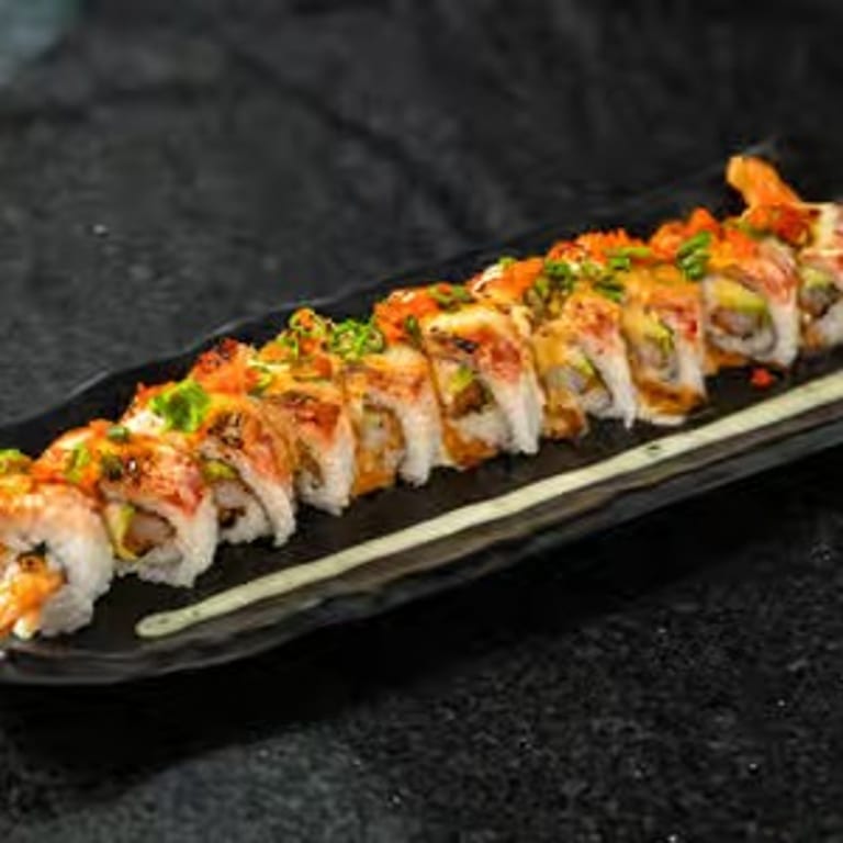 Savor our salmon roll