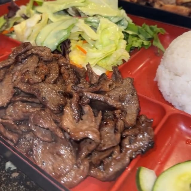 Beef Teriyaki Bento Box.