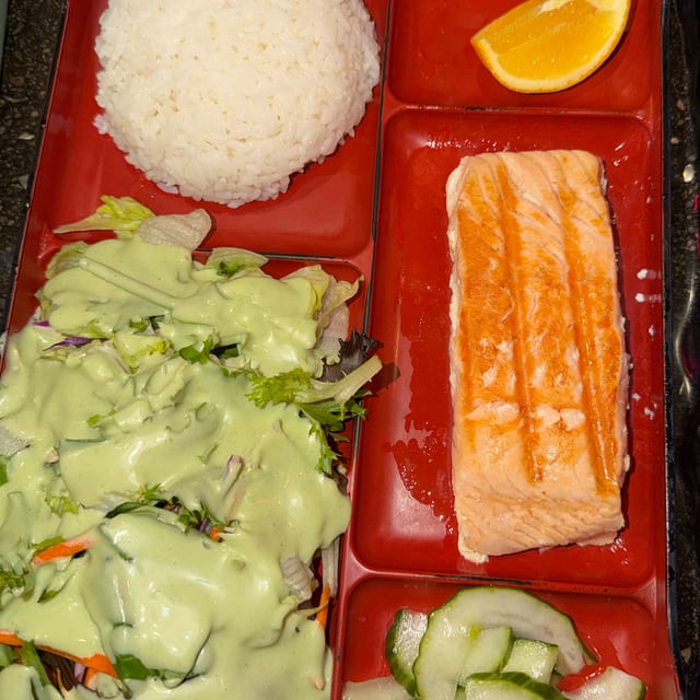 Salmon Teriyaki Bento Box.