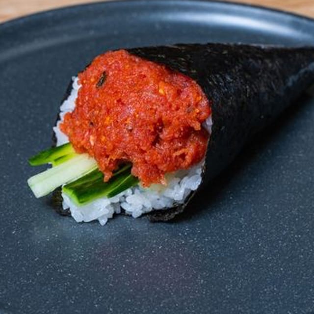 Spicy Tuna Hand Roll.