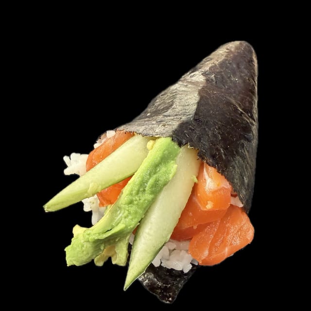 Salmon Hand Roll.