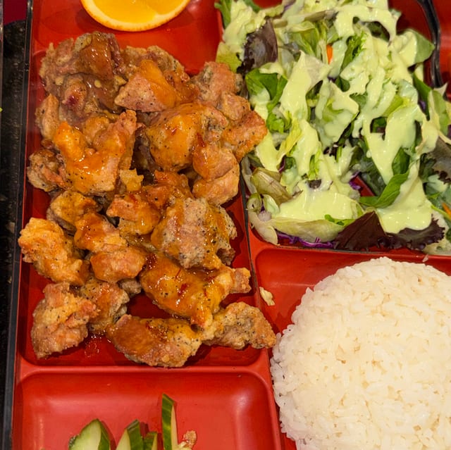 Spicy Chicken Bento Box.